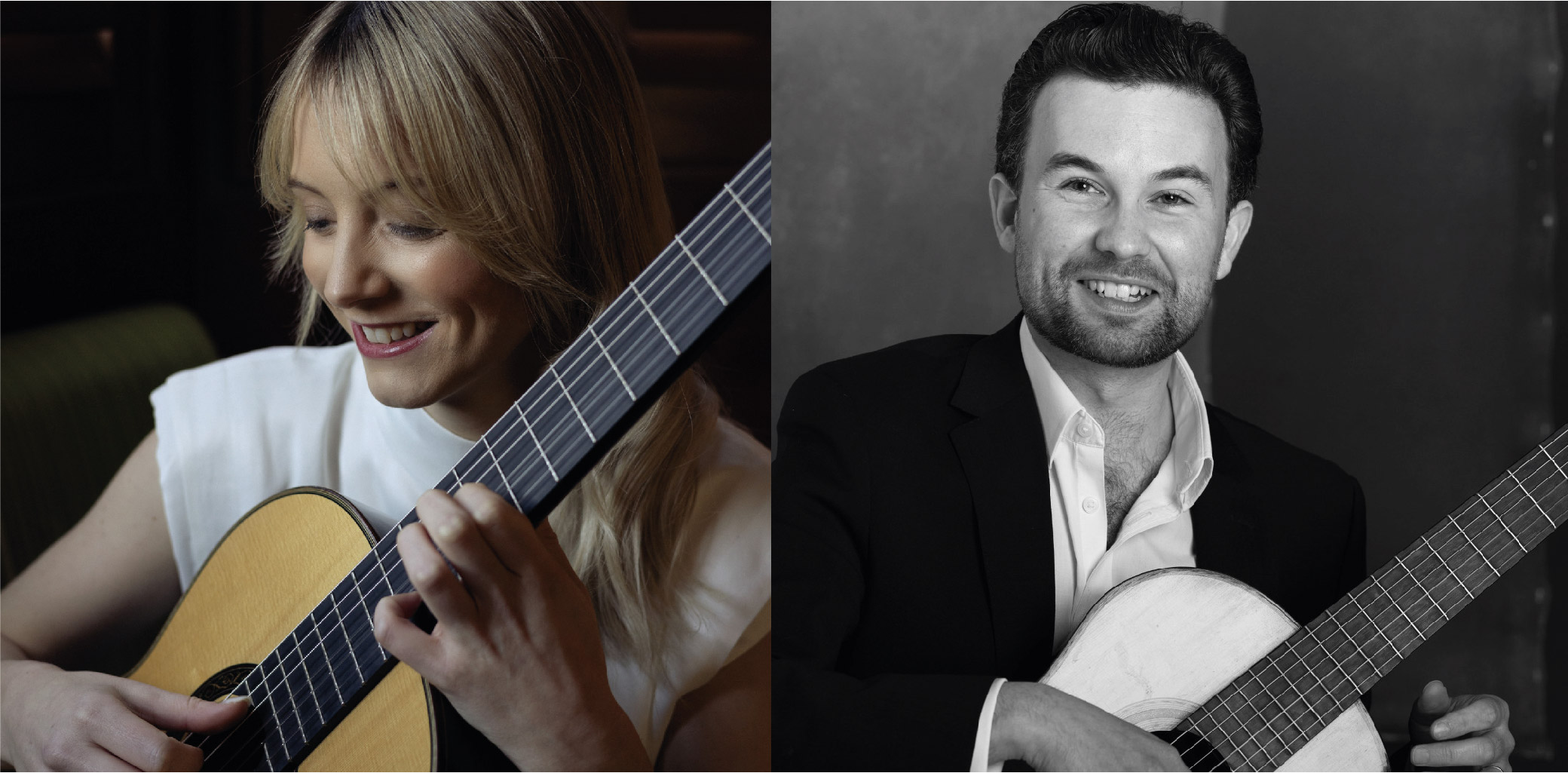Alexandra Whittingham playing guitar, Ian Watts playing guitar